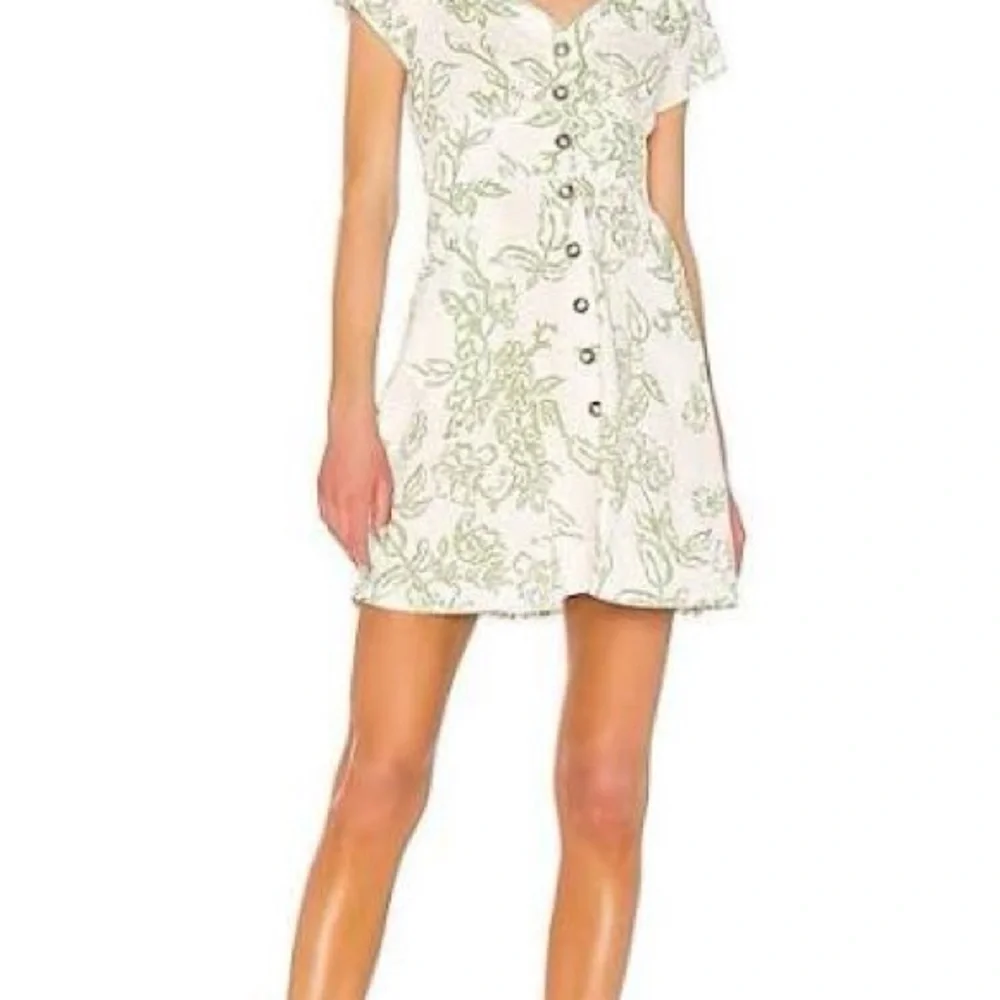 Free People Floral Button-Down Mini Dress - Picture 3 of 3